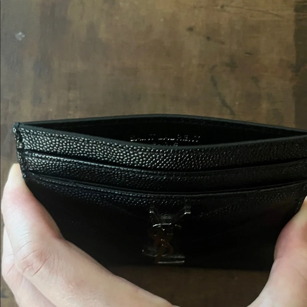 Saint Laurent Quilted Black Card Holder
